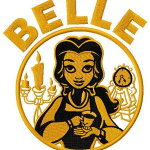 Belle embroidery design