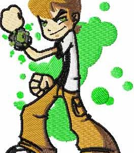 Ben 10 attack  embroidery design