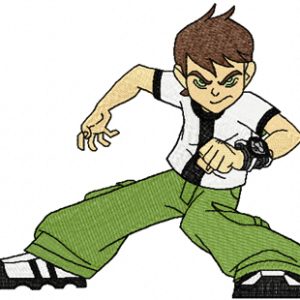 Ben 10 protects embroidery design