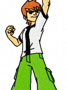 Ben 10 hero embroidery design