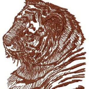 Bengal tiger embroidery design