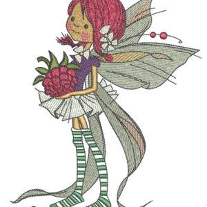 Berry fairy embroidery design