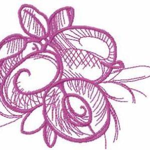 Berry sketch embroidery design