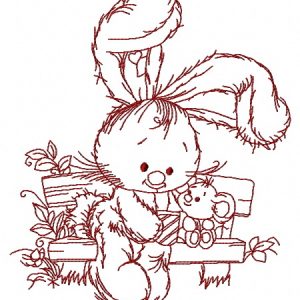 Best friends on the bench 2 embroidery design