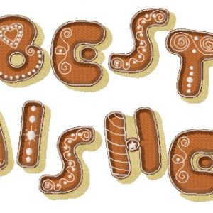 Best wishes embroidery design