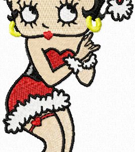 Betty Boop Christmas embroidery design