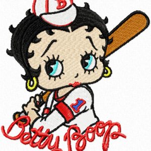 Betty Boop - One Team, One Goal embroidery design