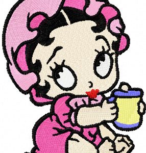 Betty Boop baby embroidery design