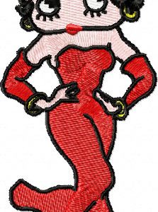 Betty Boop dancing  embroidery design