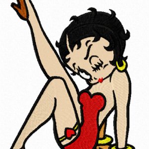 Betty Boop coquette embroidery design