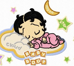 Betty Boop sleep embroidery design