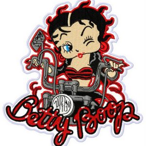 Betty Boop biker 2 embroidery design