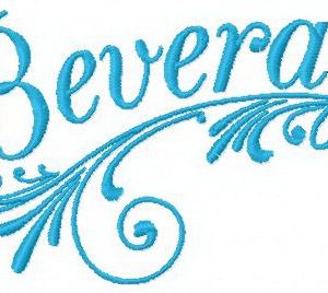 Beverages embroidery design