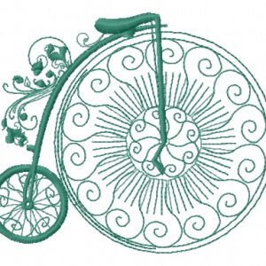Bicycle embroidery design