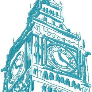 Big Ben embroidery design