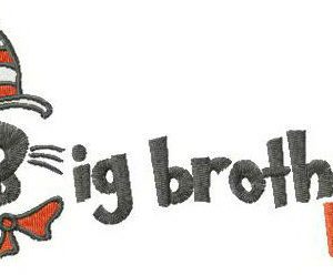 Big brother I am embroidery design