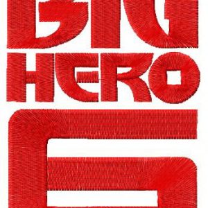 Big Hero 6 logo embroidery design