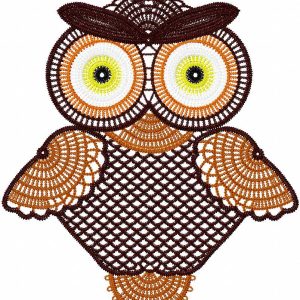 Big owl embroidery design