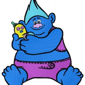 Biggie and Mr. Dinkles embroidery design