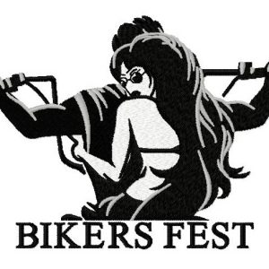 Biker's fest embroidery design