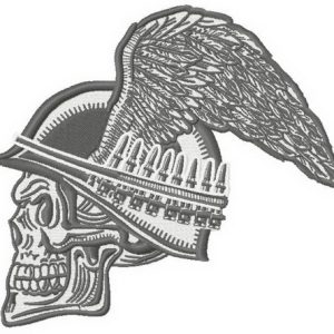 Biker's skull 2 embroidery design