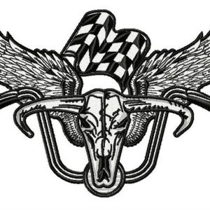 Biker's wings 2 embroidery design