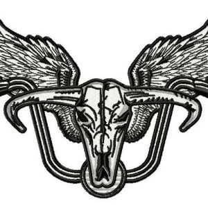 Biker's wings 3 embroidery design