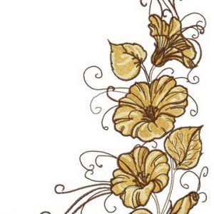 Bindweed decoration embroidery design