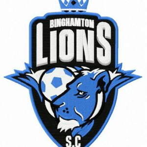 Binghamton lions logo embroidery design