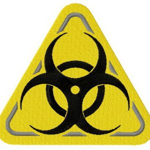 Biohazard road symbol 2 embroidery design