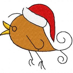 Bird Christmas song embroidery design