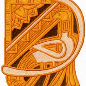 Bird pyramid spirit embroidery design