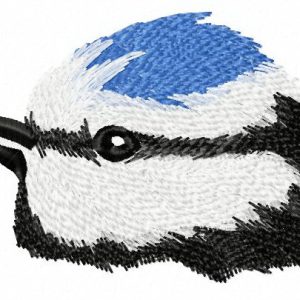 Birdie's head embroidery design
