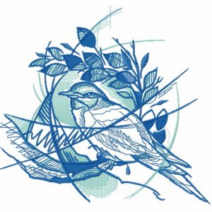 Bird's nest embroidery design