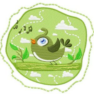 Bird's trill embroidery design