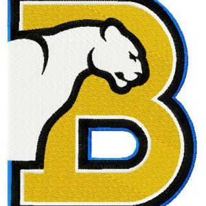 Birmingham-Southern Panthers primary logo embroidery design