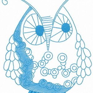 Bizarre owl 2 embroidery design