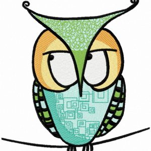 Bizarre owl 3 embroidery design