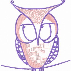 Bizarre owl 4 embroidery design