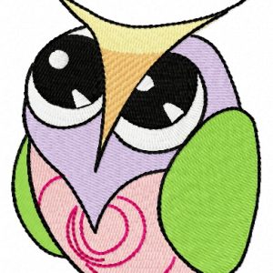 Bizarre owl 6 embroidery design