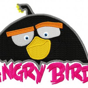Angry Birds Black embroidery design