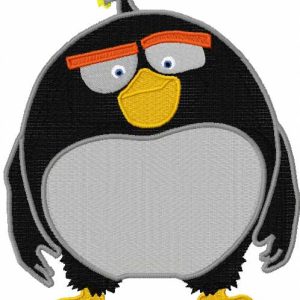 Black bird embroidery design