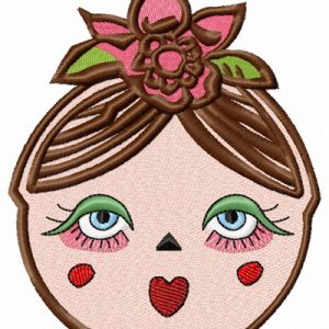Black matryoshka 4 embroidery design