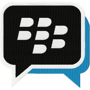 Blackberry Messenger logo embroidery design