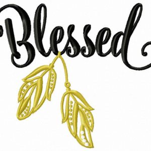 Blessed embroidery design