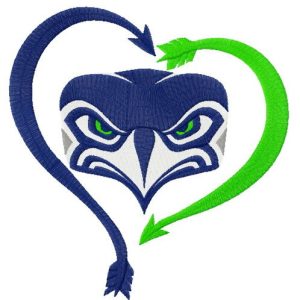 Blitz heart embroidery design