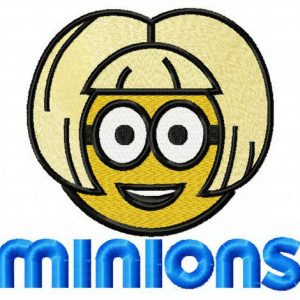 Blonde Minion 2 embroidery design