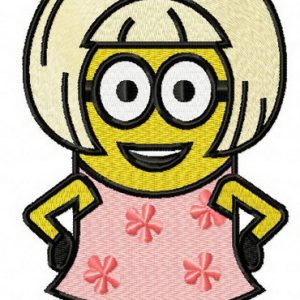 Blonde Minion embroidery design