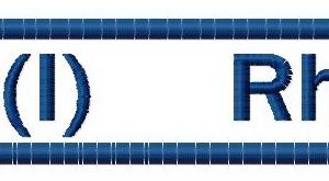 Blood type 1 embroidery design