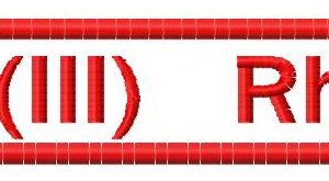 Blood type 3 embroidery design